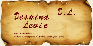 Despina Lević vizit kartica